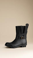 Thumbnail for your product : Burberry Belt Detail Rubber Rain Boots