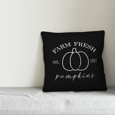 Farm Fresh Pumpkins Throw Pillow