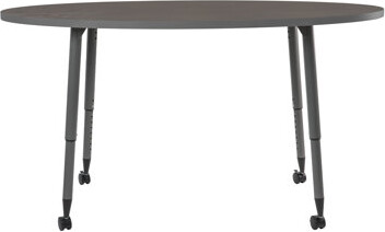 Factory Direct Partners Adapte 30 x 60 Oval Thermofused Activity Table with Adjustable Tapered Legs
