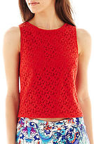 Thumbnail for your product : Nicole Miller nicole by Sleeveless Lace Crop Top