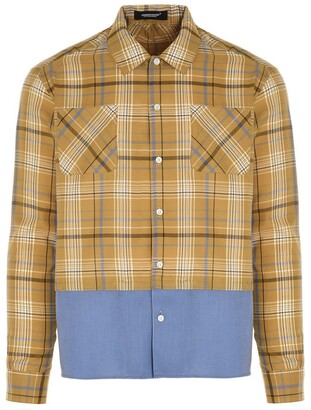 Undercover Plaid Panelled Shirt