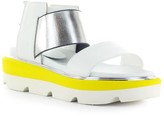Thumbnail for your product : Jeannot White Silver Platform Sandal