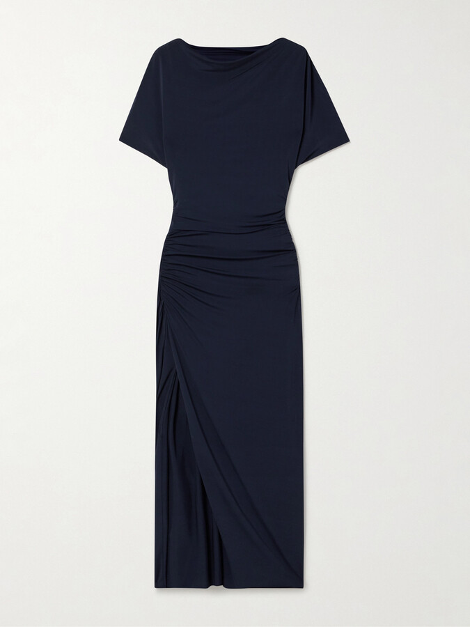 Jason Wu Collection Ruched Stretch-jersey Midi Dress - Blue