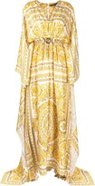 Barocco-print long-sleeve dress 