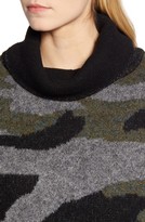 Thumbnail for your product : RD Style Camo Print Cowl Neck Sweater