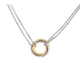 Thumbnail for your product : House of Fraser Azendi Silver love-knot necklace