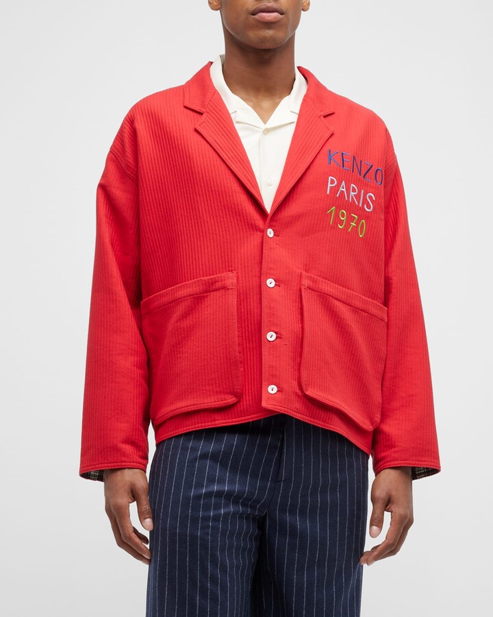 Kenzo Men's Logo Embroidered Workwear Jacket ShopStyle