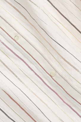 Joie Striped Cotton-blend Gauze Blouse