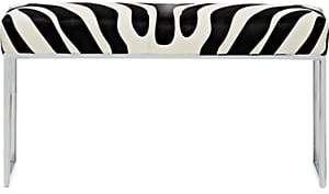 Barneys New York Zebra-Print Bench