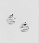Thumbnail for your product : ASOS Sterling Silver Textured Squiggle Earrings