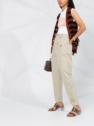 Etoile Isabel Marant High-Waisted Tapered Cotton Trousers