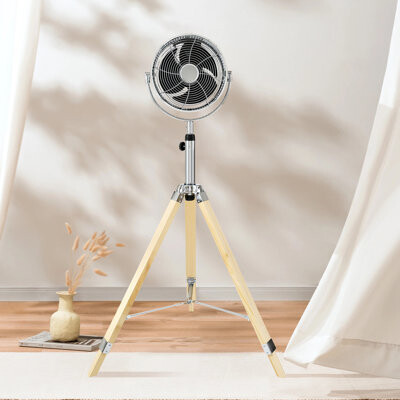 CG INTERNATIONAL TRADING Adjustable-Height 52 In. Tripod Pedestal Fan, 3 Speed Adjustment, Multiple Wide Angle Standing Fan