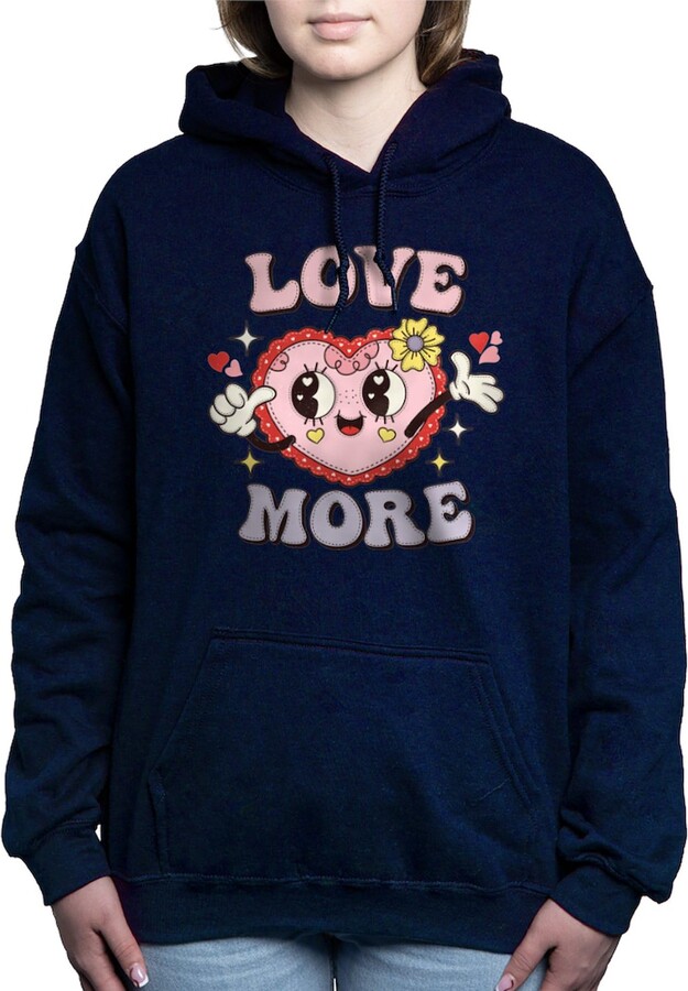 CafePress Love More Sweatshirt Women's Dark Pullover Hoodie Sweatshirt Black