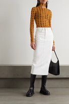 Thumbnail for your product : Nanushka Hanny Cutout Printed Recycled Mesh-jersey Turtleneck Top - Orange