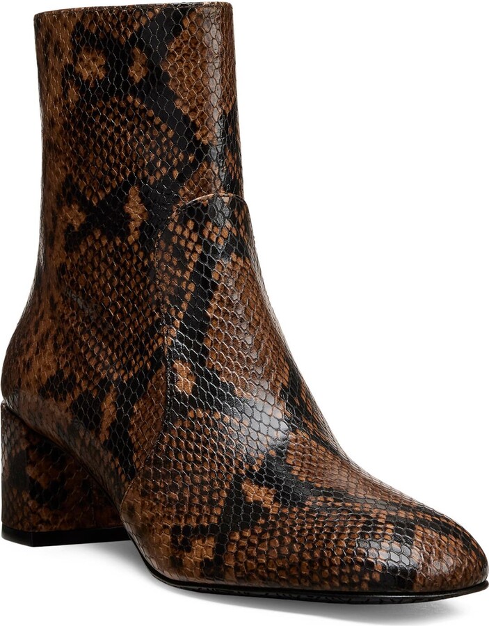 Stuart Weitzman Maeve Snakeskin Embossed Bootie