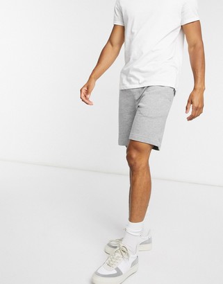 gray sweat shorts men