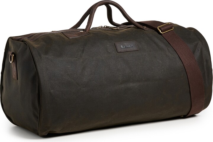Shop the Barbour Explorer Wax Duffle Bag in Olive