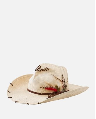 San Diego Hat Company Womens Suede Trim Feather Cowboy