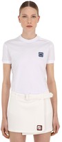 Thumbnail for your product : Prada Logo Patch Cotton Jersey T-shirt