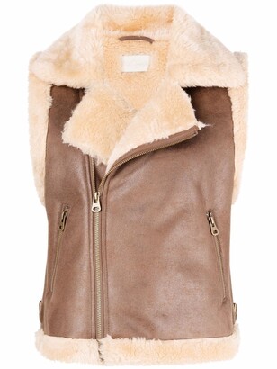Mes Demoiselles Shearling-Lined Gilet - ShopStyle Leather & Faux Leather  Jackets