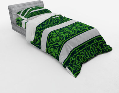 Ambesonne Forest/Green Microfiber Traditional Duvet Cover Set