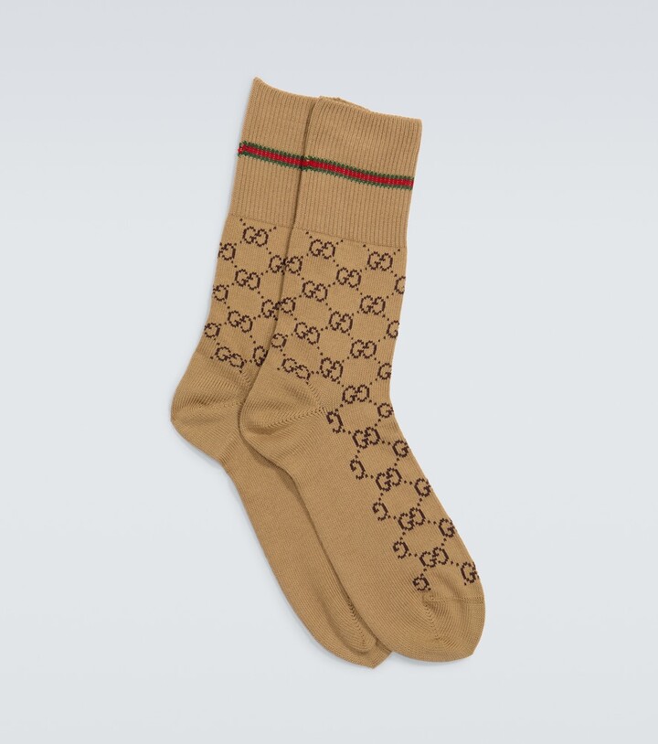 Gucci GG logo socks - ShopStyle