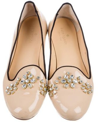 Kate Spade Embellished Patent Leather Flats