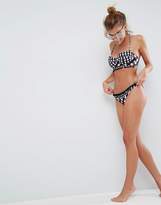 Thumbnail for your product : ASOS DESIGN Mix and Match Mixed Gingham Pom Pom Hipster Bikini Bottom