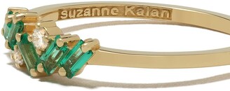 Suzanne Kalan 18kt yellow gold Fireworks emerald cluster ring