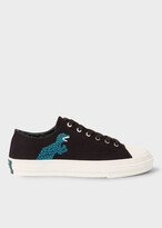 Thumbnail for your product : Paul Smith Women's Black Canvas 'Kinsey' Trainers With Dino Print