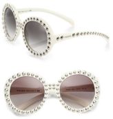 Thumbnail for your product : Prada 56MM Studded Round-Frame Sunglasses