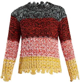 Sonia Rykiel Colour Block Textured Knit Sweater - Womens - Multi