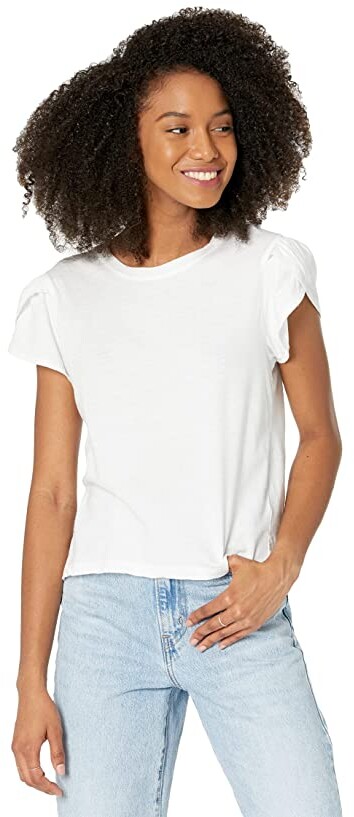 white cap sleeve top
