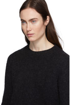 Thumbnail for your product : Acne Studios Black Alpaca and Wool Asymmetric Hem Sweater