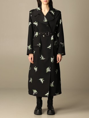 RED Valentino Trench Coat Trench Coat In Virgin Wool Gabardine With Lily  Embroidery - ShopStyle