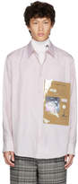Thumbnail for your product : Raf Simons White and Red Plastic Pocket Shirt