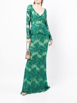 Thumbnail for your product : ZUHAIR MURAD Sequinned Floral-Lace Gown