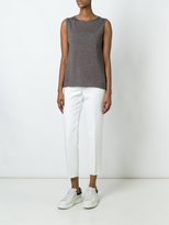 Thumbnail for your product : Eleventy sleeveless knitted blouse - women - Silk/Merino - XS