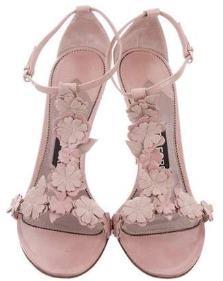 Tom Ford Leather Floral Sandals