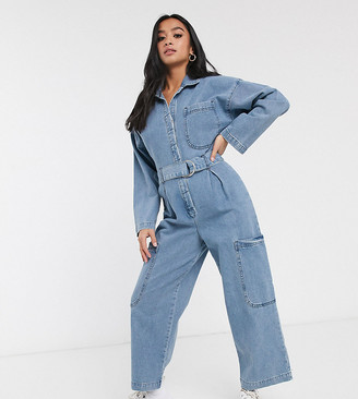 petite jumpsuit denim