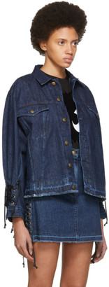 McQ Blue Denim Laced Jacket