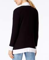 Thumbnail for your product : INC International Concepts Colorblocked Open-Front Cardigan, Created for Macy's