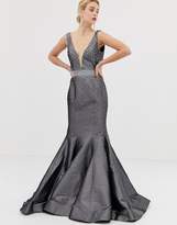 Thumbnail for your product : Jovani Structured Fishtail Maxi Dress