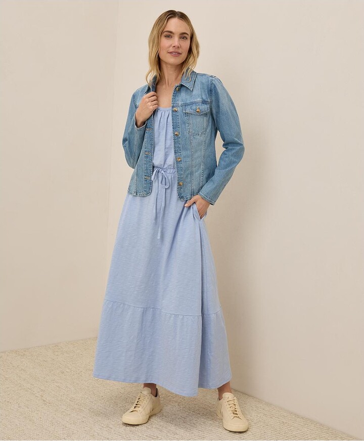 Pact Women's Organic Cotton Relaxed Slub Tank Maxi Dress