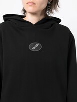 Thumbnail for your product : we11done Logo Patch Cotton Hoodie