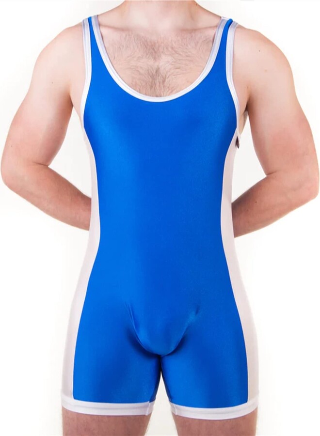 KAMVI Mens Singlet Wrestling Suit Gym Training Wrestling Singlets Men's ...