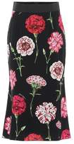 Thumbnail for your product : Dolce & Gabbana Floral stretch-silk midi skirt