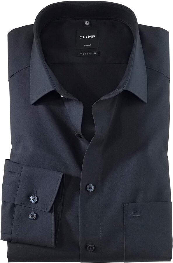 Olymp Men's long sleeved shirt “modern fit" - Blue - 16 - ShopStyle