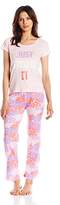 Thumbnail for your product : Carnival Women's Short Sleeve Top and Long Pant Pajama Set