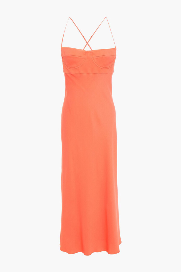 michelle mason orange dress